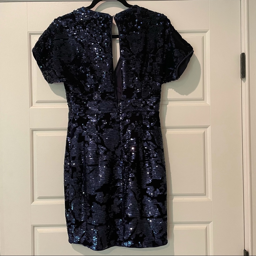 The Clothing Company Navy Blue Sequin Velvet Dress - Picture 11 of 11